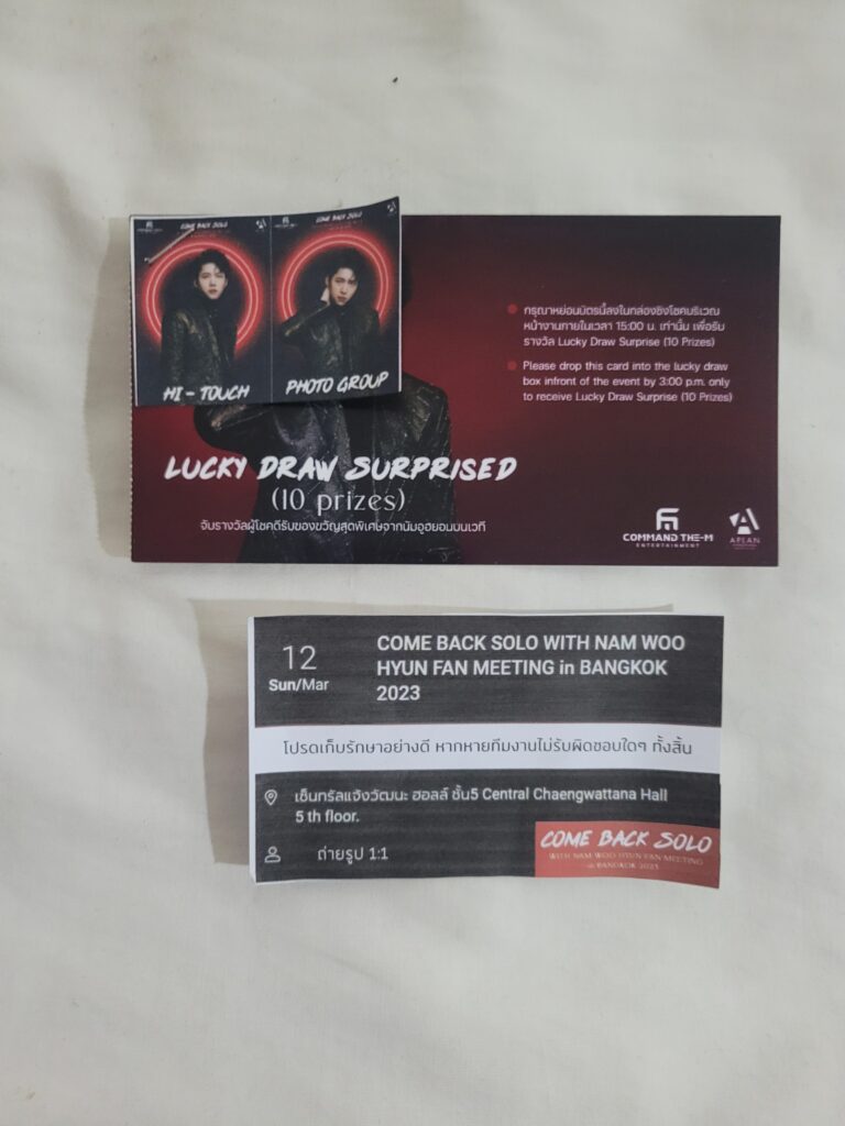 Lucky Draw and 1:1 photo stub